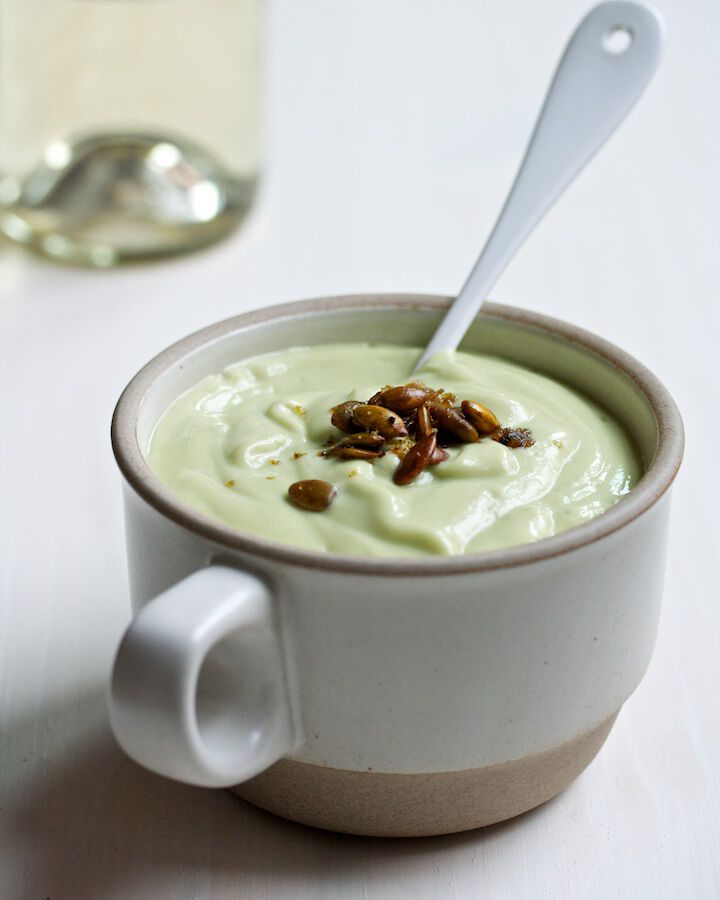 Chilled Avocado Soup with Spicy Pepitas Chilled Avocado Soup with Spicy Pepitas