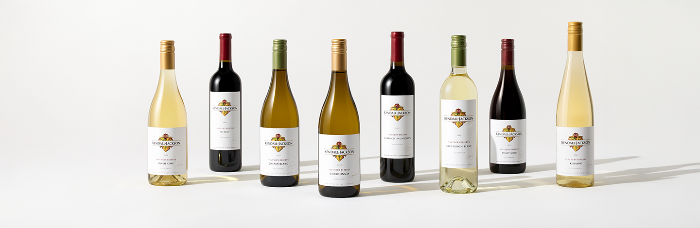 Kendall-Jackson Vintner's Reserve wine bottles.