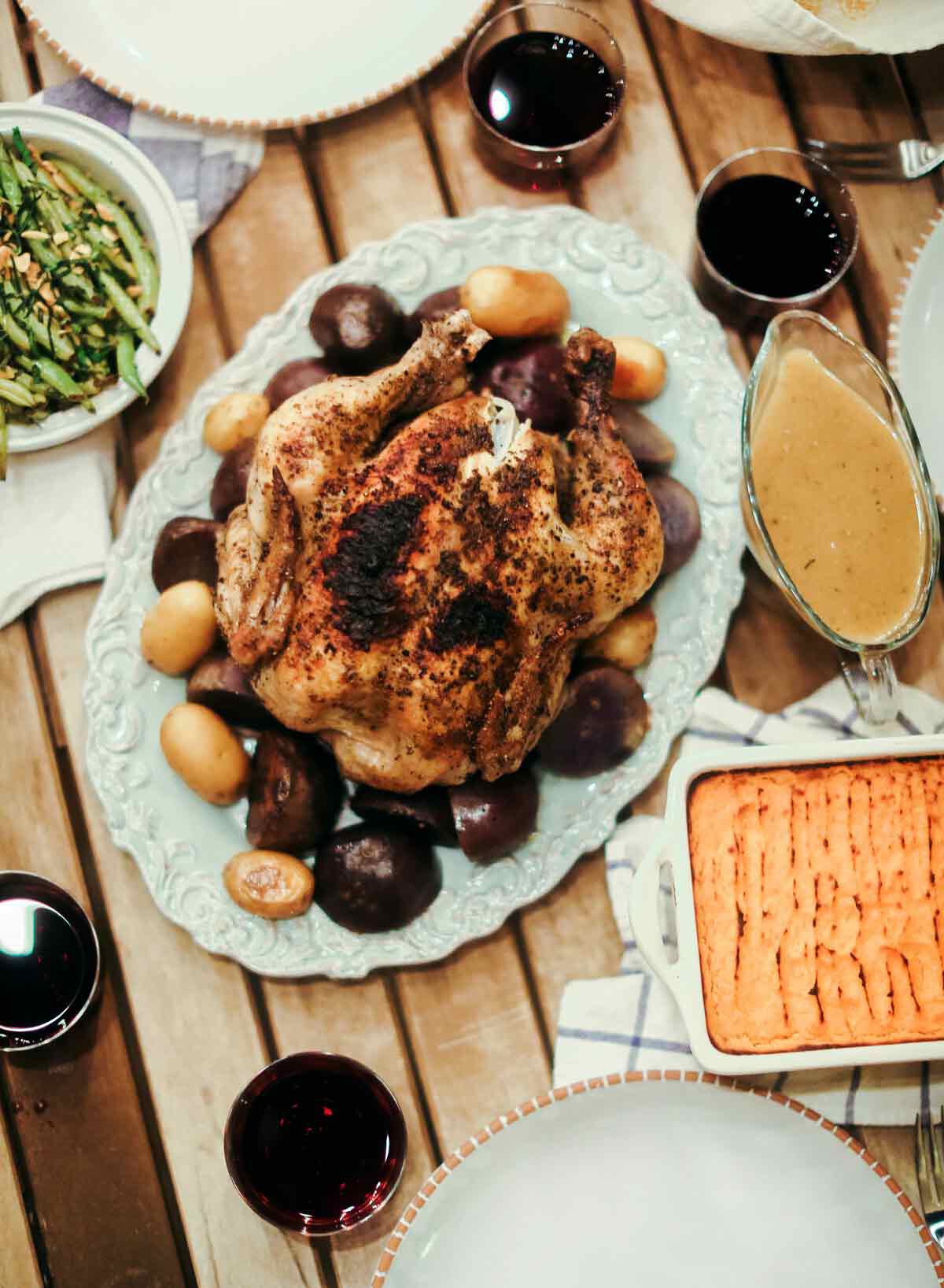 Roasted turkey and Maple Butter Mashed Sweet Potatos Roasted turkey and Maple Butter Mashed Sweet Potatos