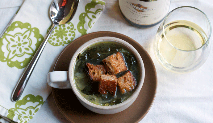 Caramelized onion soup