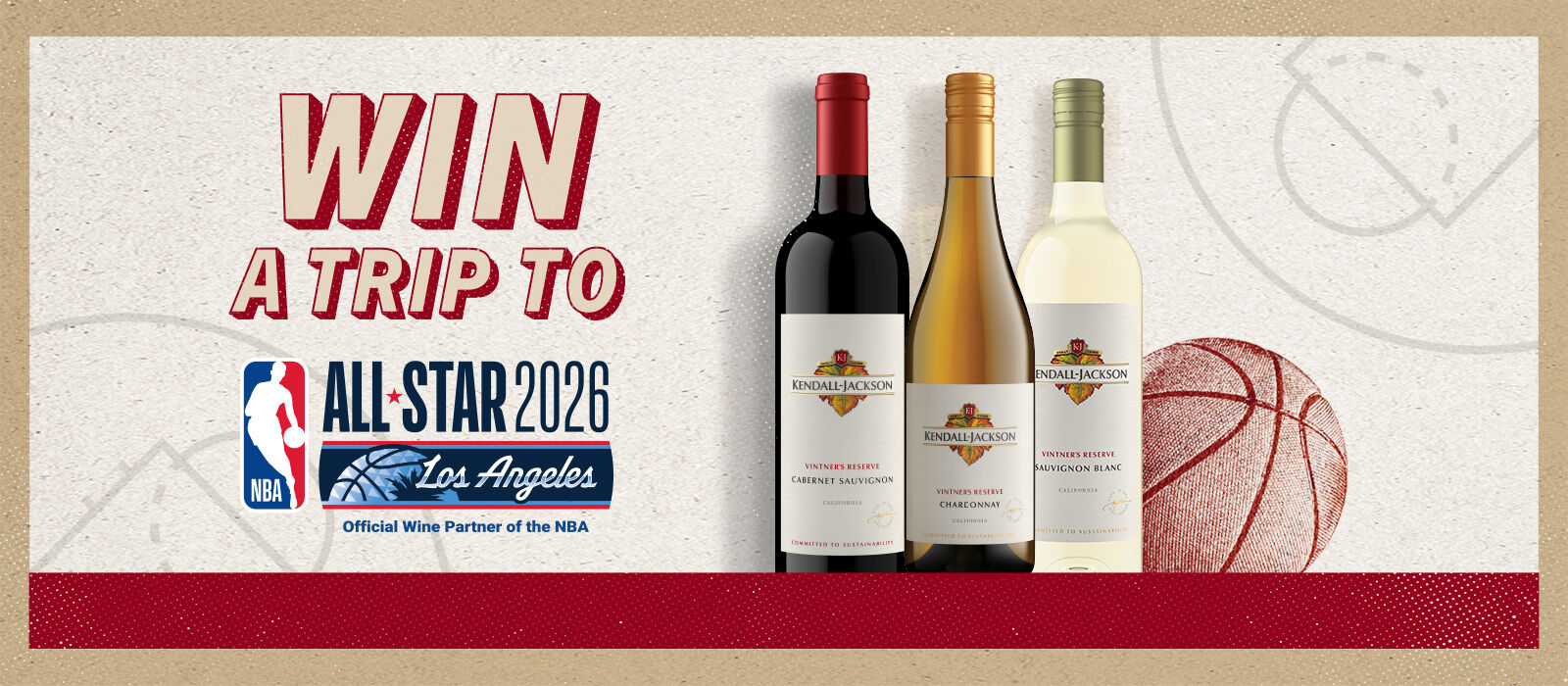 Win a trip to the 2026 NBA All-Star Game in Los Angeles with Kendall-Jackson Wines