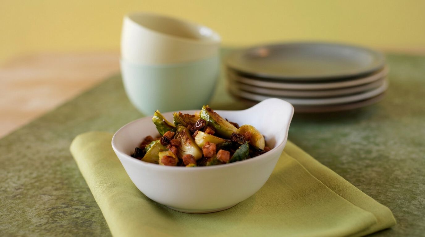 Roasted Brussels Sprouts with Chorizo