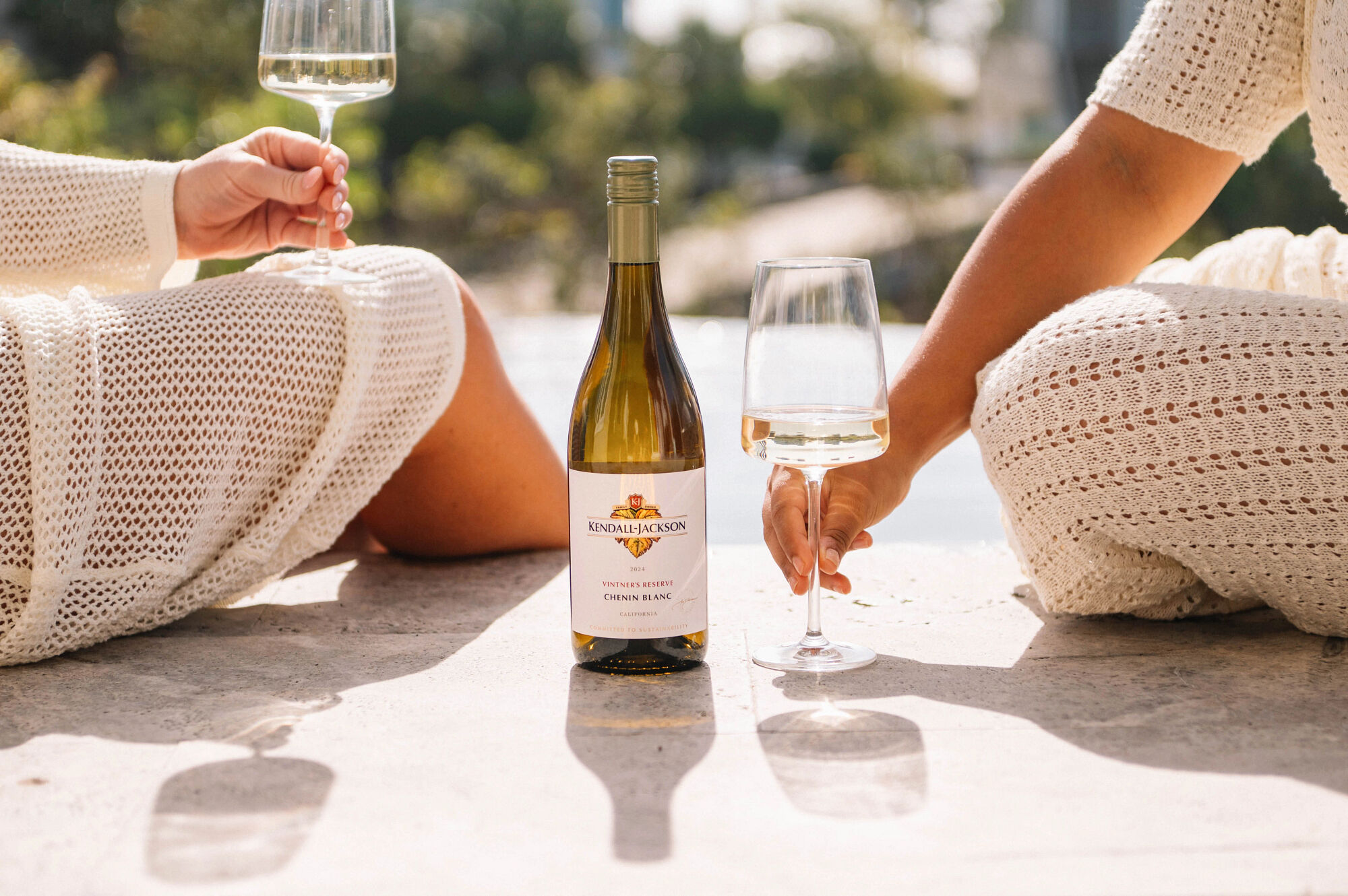 Chenin Blanc wine from Kendall-Jackson poolside