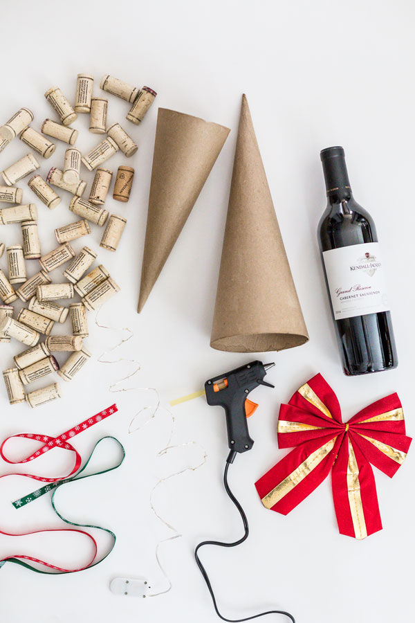 Supplies for a DIY Wine Cork Christmas Tree Supplies for a DIY Wine Cork Christmas Tree