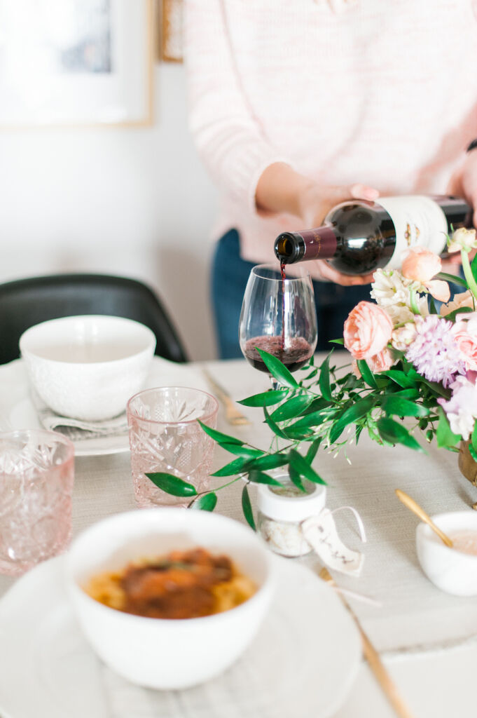 Pouring a glass of Kendall-Jackson Cabernet Sauvignon