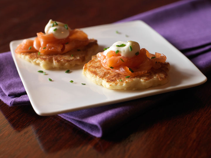 Citrus-Cured Salmon on Blini Citrus-Cured Salmon on Blini