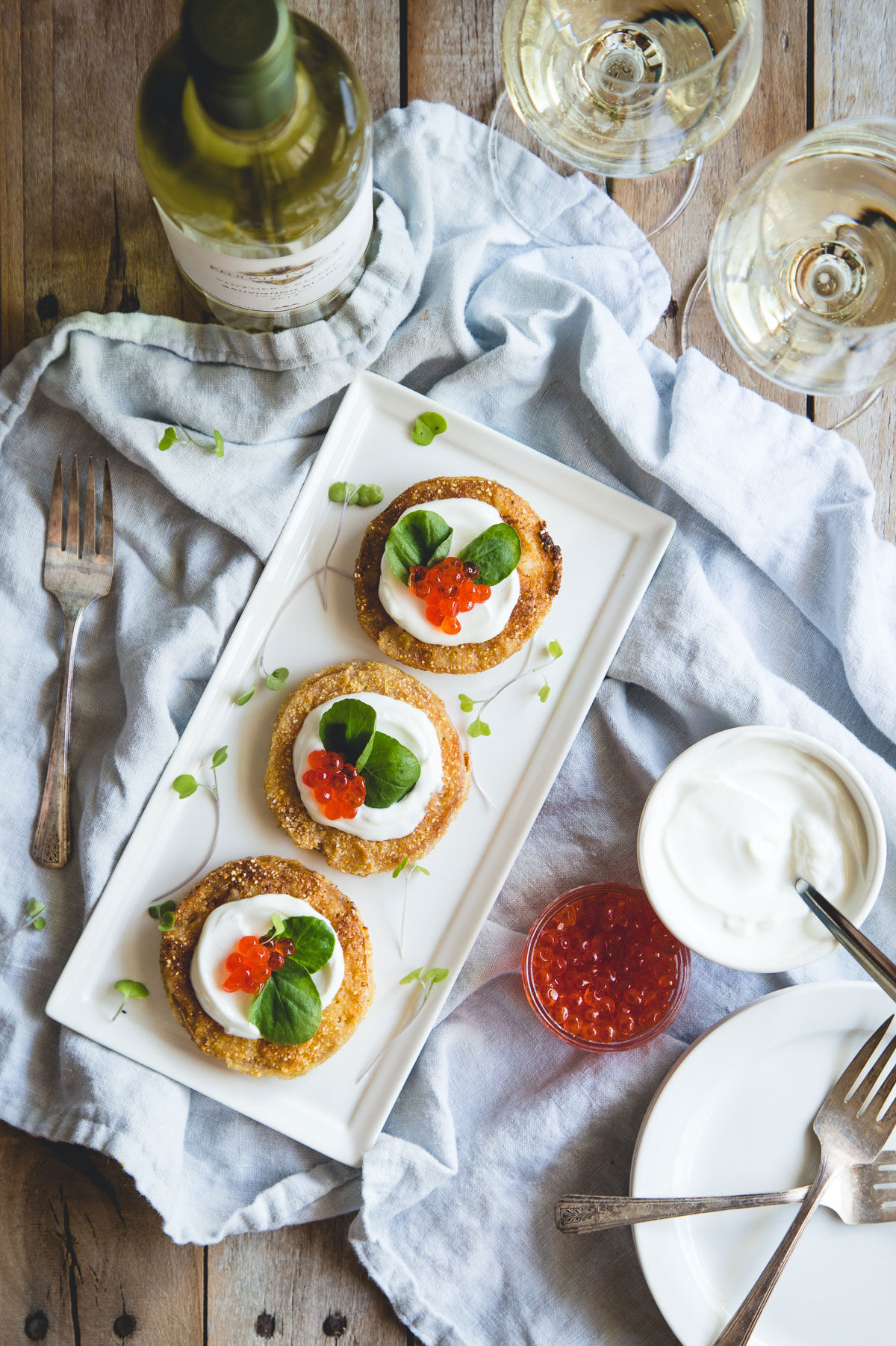 Fried Green tomatoes with wine