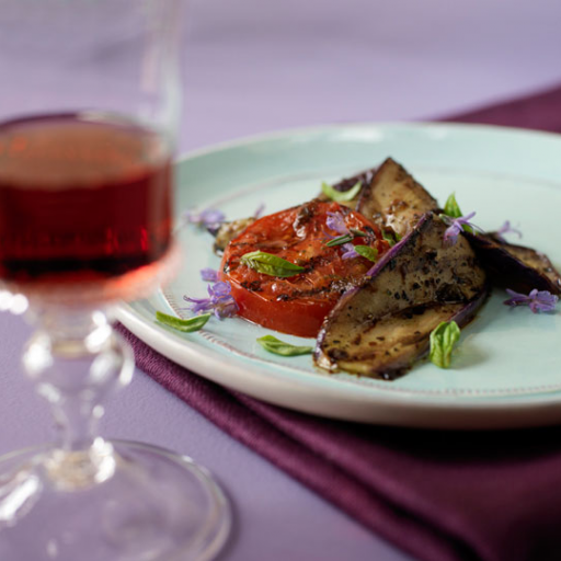 Grilled Eggplant and Tomatoes