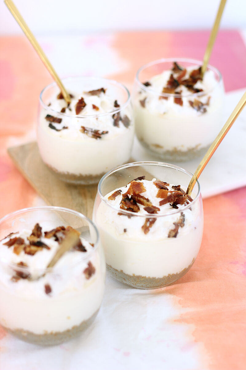 Maple Bacon Cheesecakes