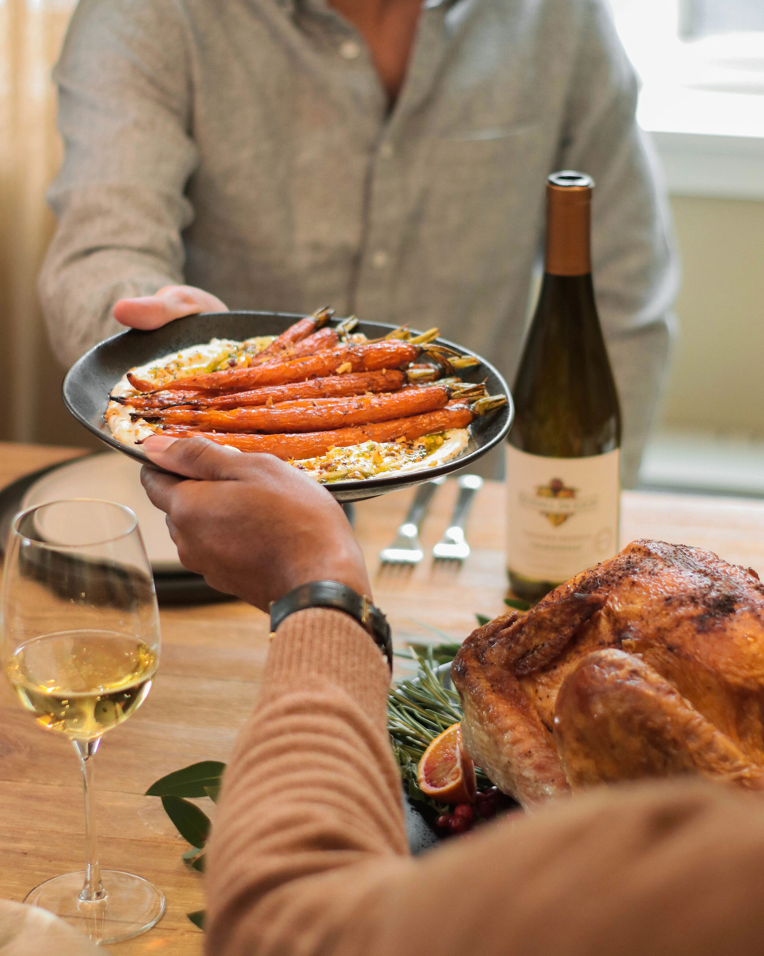Thanksgiving side dish with carrots