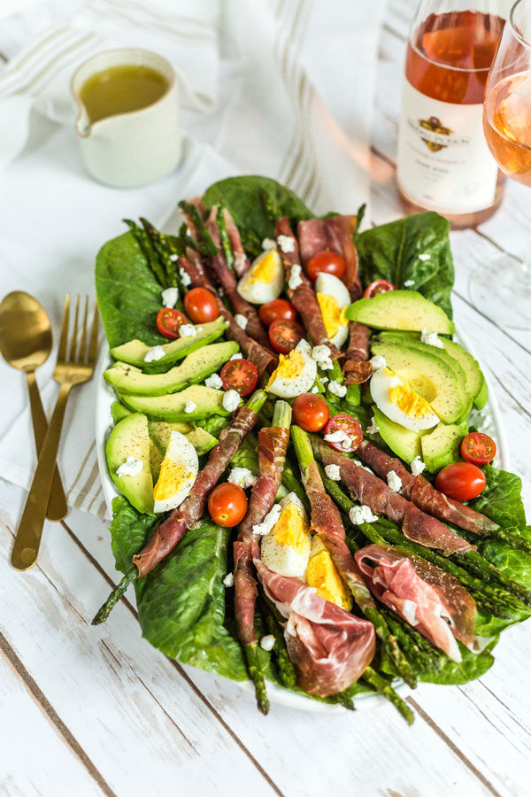 Baked Asparagus and Prosciutto Cobb Scalad Baked Asparagus and Prosciutto Cobb Scalad