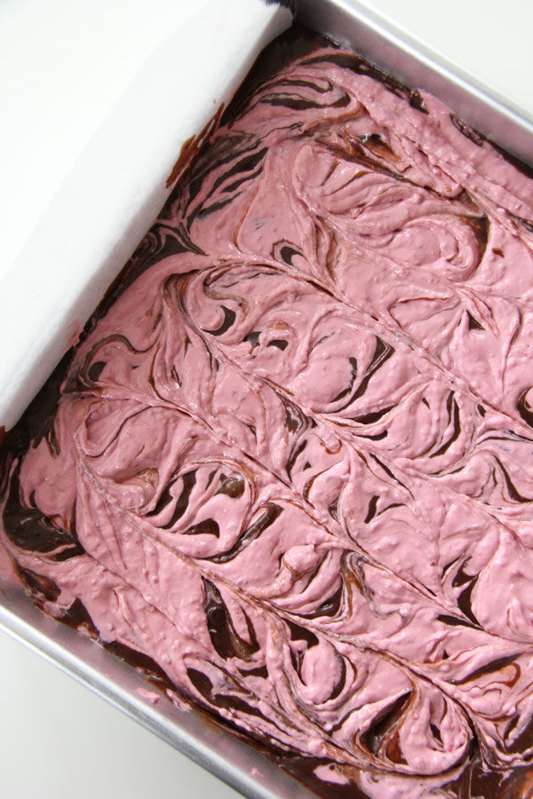 Raspberry Chocolate Brownie frosting
