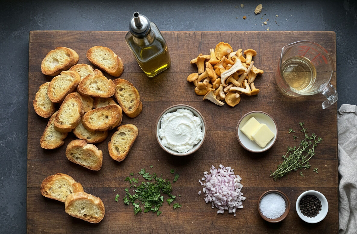 Chanterelle-Topped Crositini