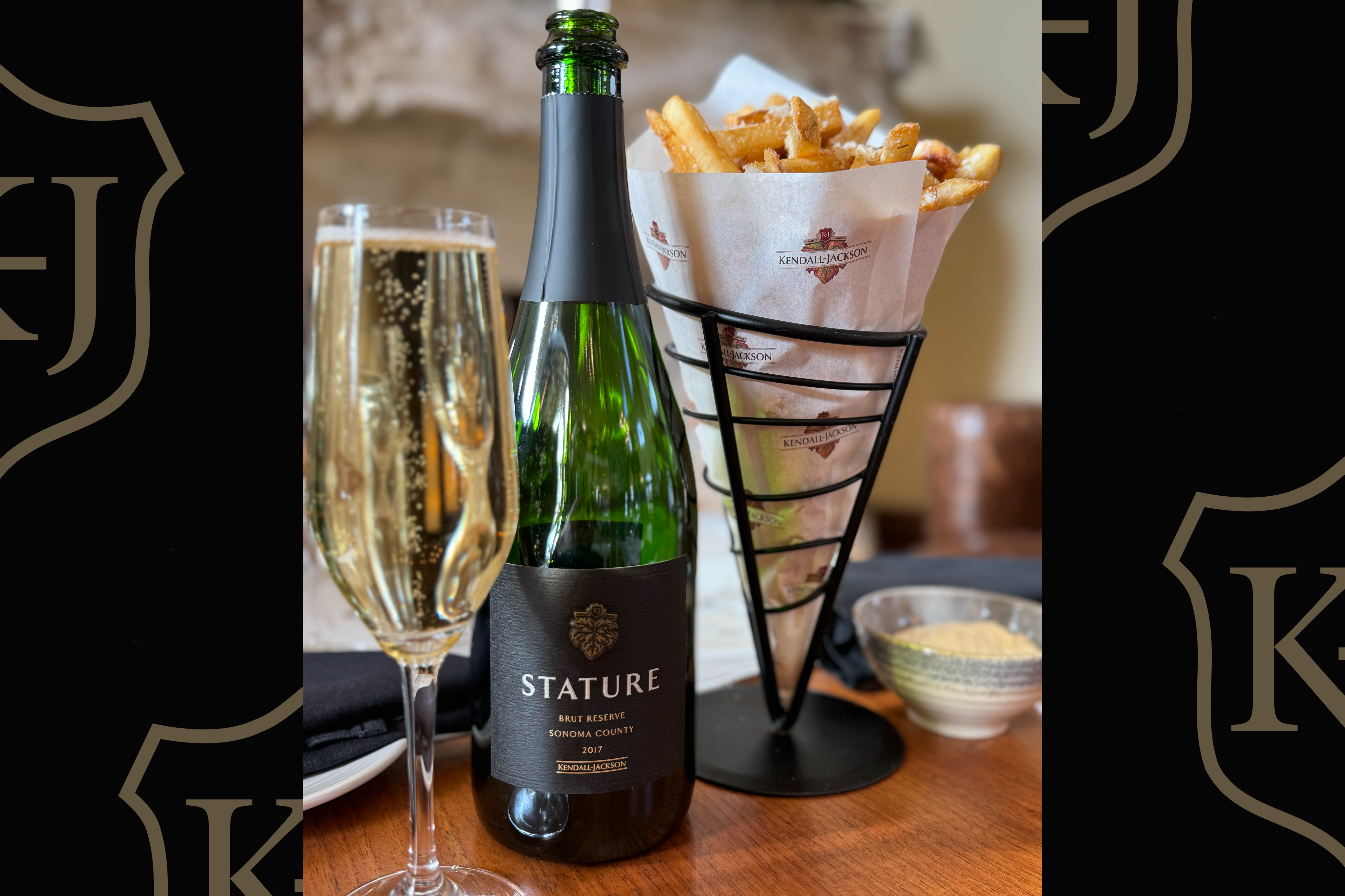Club '82 Member special tasting experience with Stature sparkling wine & French fries at Kendall-Jackson Wine Estate & Gardens