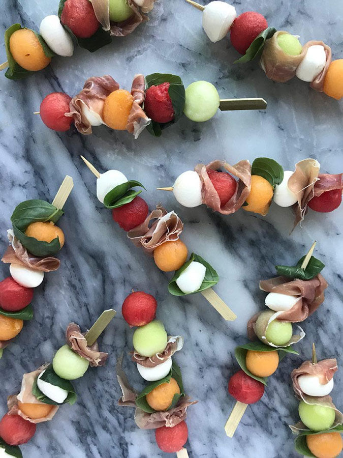 Melon Caprese Skewers