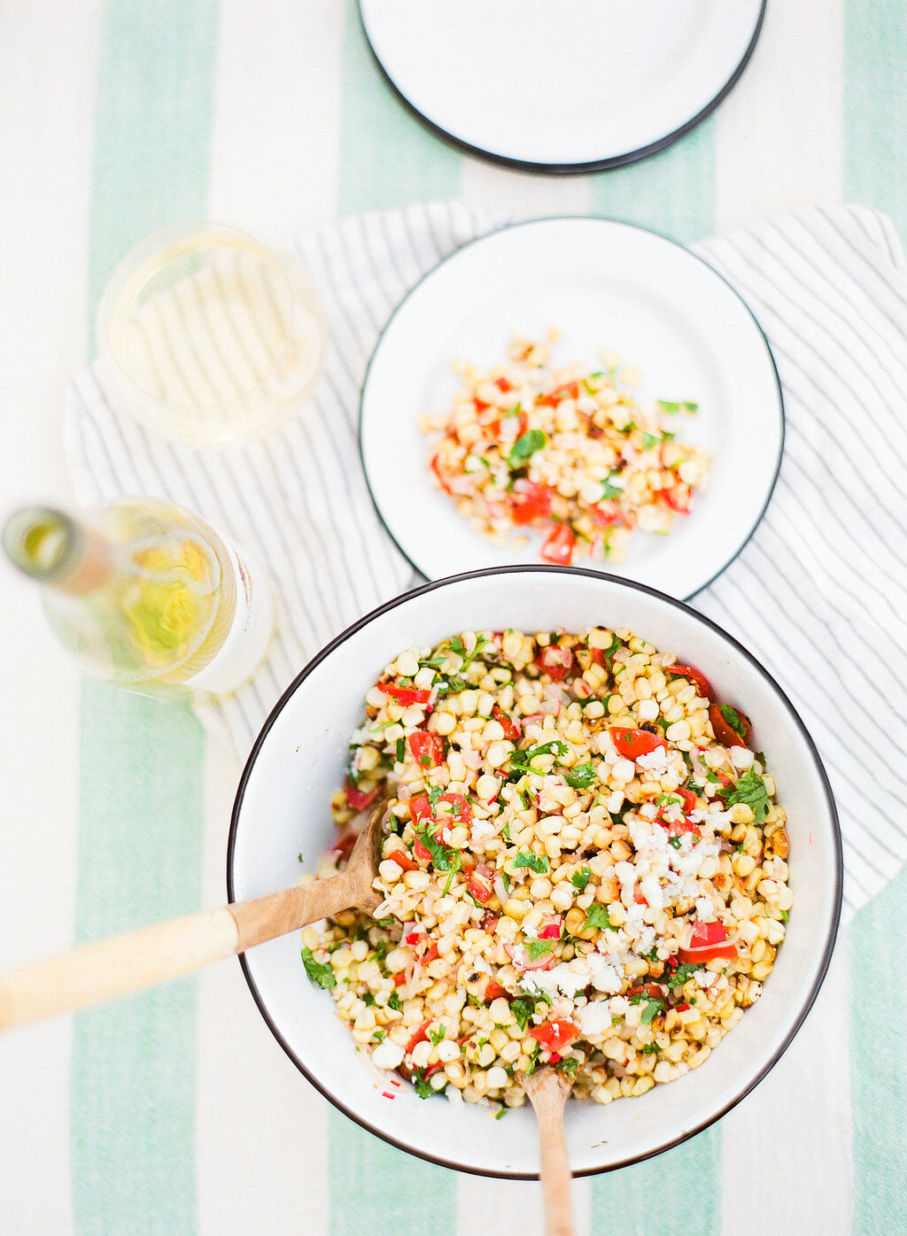 Charred Corn Salad Paired with Vintner's Reserve Pinot Gris