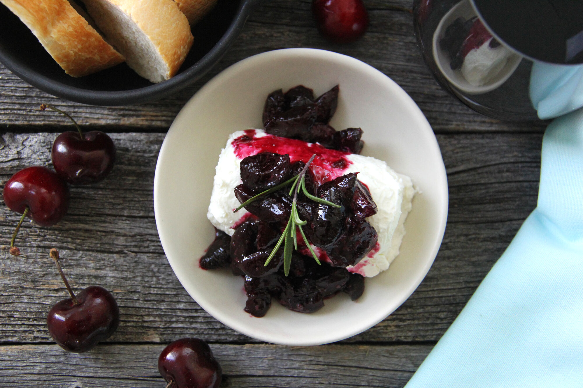 Cherry & Wine Compote with Goat Cheese Cherry & Wine Compote with Goat Cheese