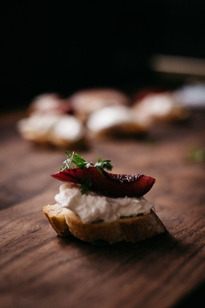 Poached Pear crositini
