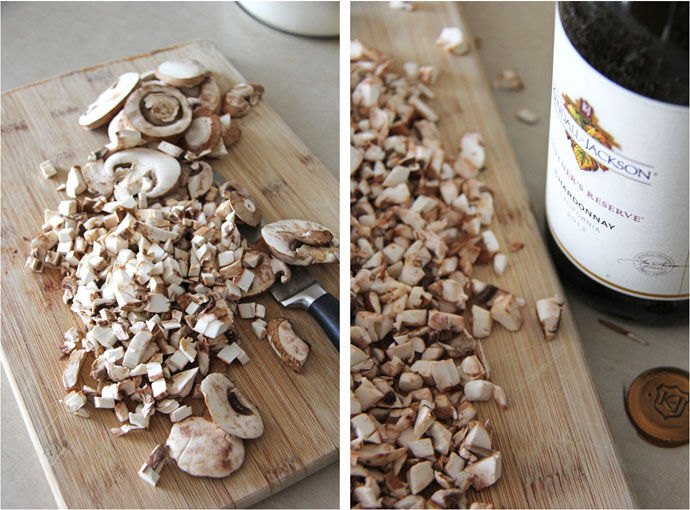 Mushrooms chopped