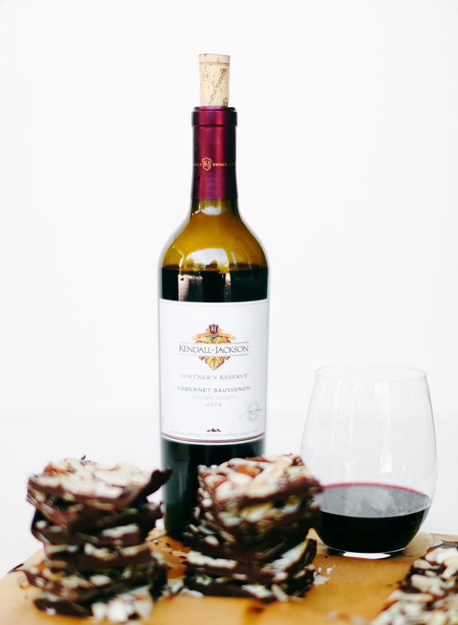 Chocolate Almond Bark with Wine Chocolate Almond Bark with Wine