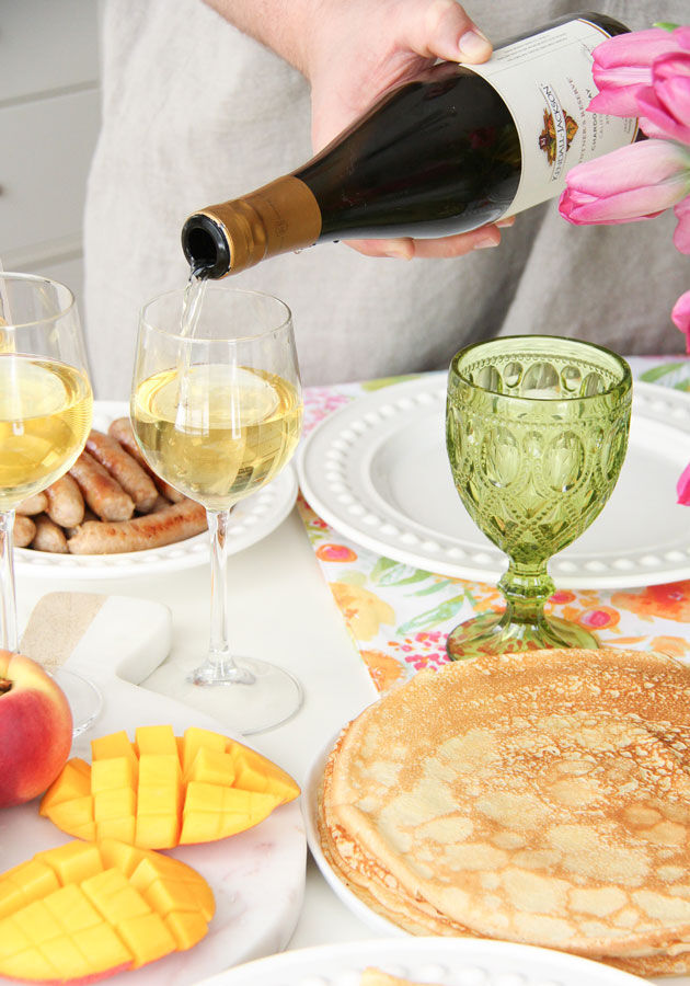 Mango peach with Chrdonnay