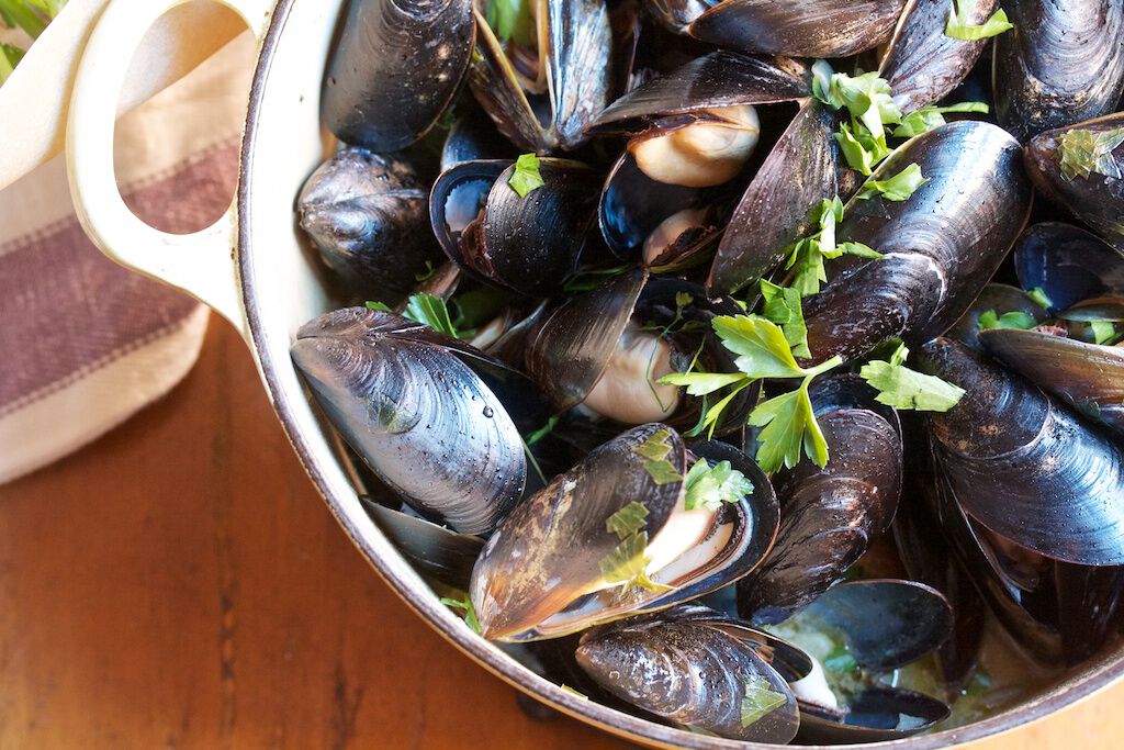 Mussels in a bowl
