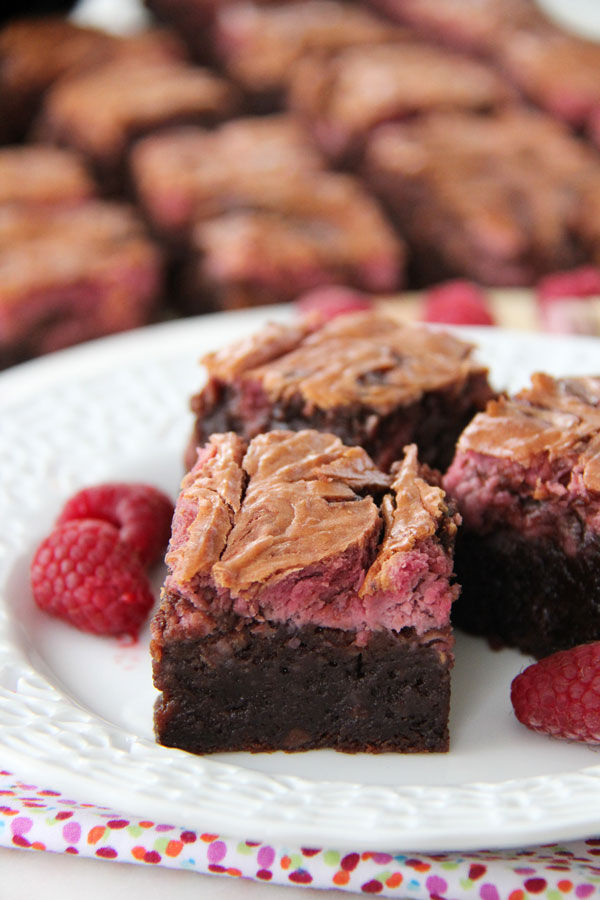 Raspberry Cream Cheese Swirl Brownies Recipe