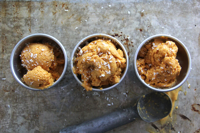 No Churn Pumpkin Coconut Ice Cream Recipe