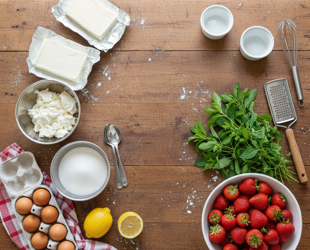 Goat Cheesecake ingredients