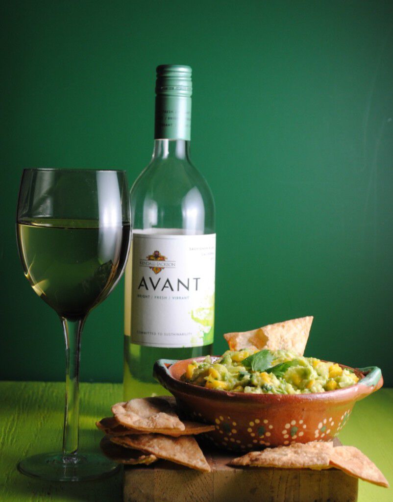 Mango Guacamole with Kendall-Jackson white wine