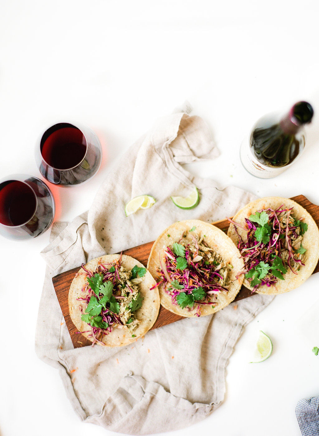 Cuban tacos with wine Cuban tacos with wine