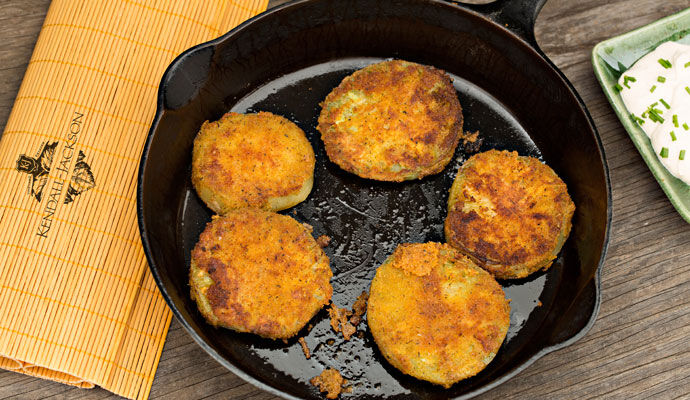 Fried Green Tomatoes with Tarragon Buttermilk Ranch