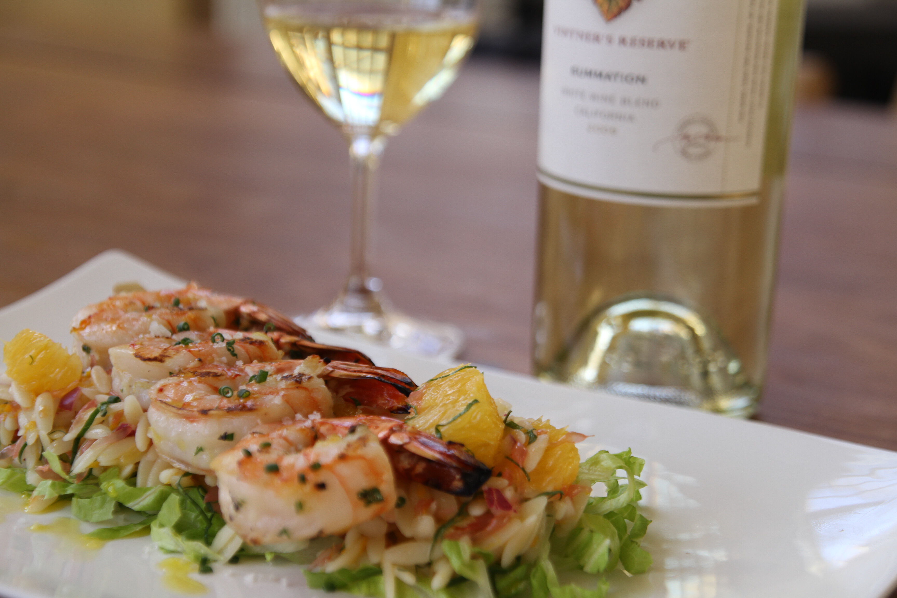 Grilled Shrimp with Citrus Orzo Salad
