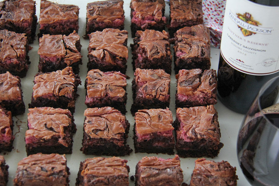 Chocolate brownies with Kendall-Jackson Cabernet Sauvignon