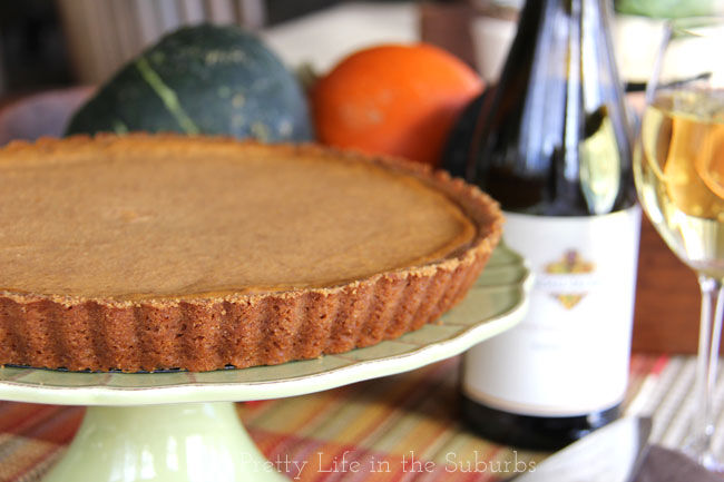 Pumpkin tart with Kendall-Jackson Chardonnay