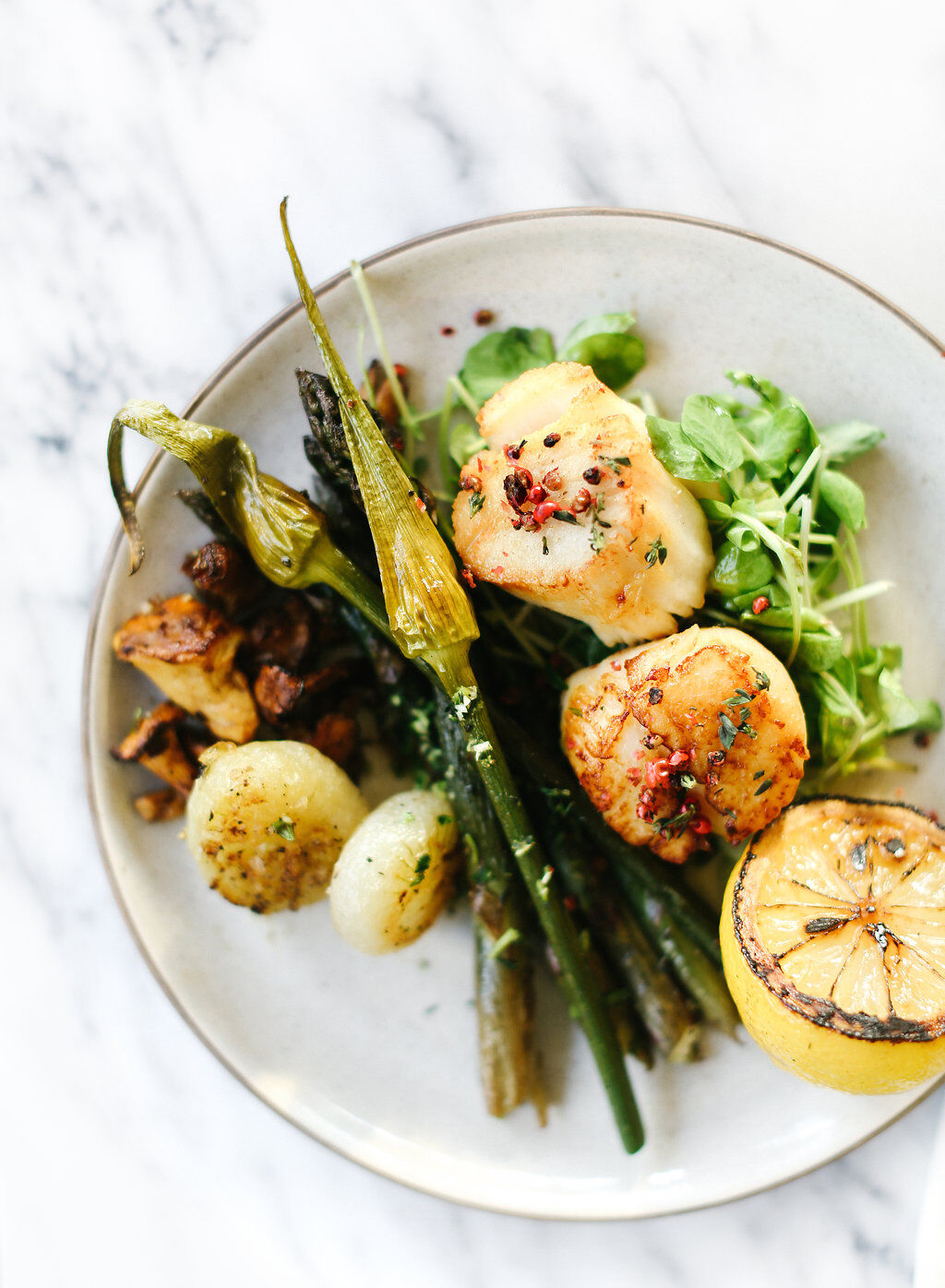 Pan seared scallops