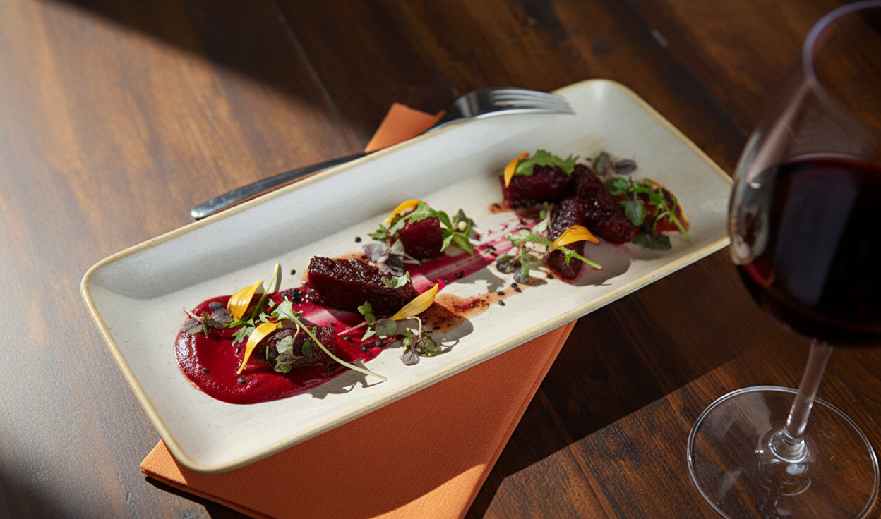 Beet tartare with wine