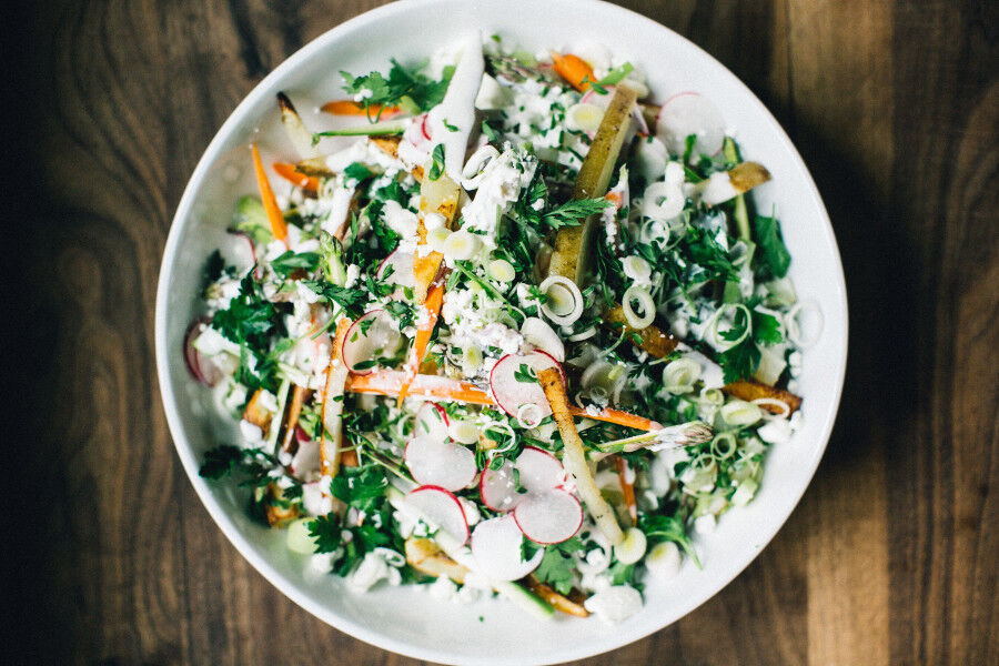 Spring Vegetable Poutine
