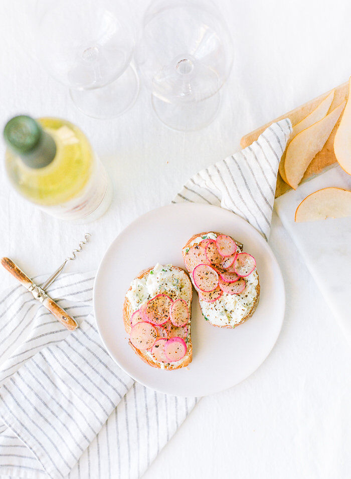 Radish & Goat Cheese Crostini Radish & Goat Cheese Crostini