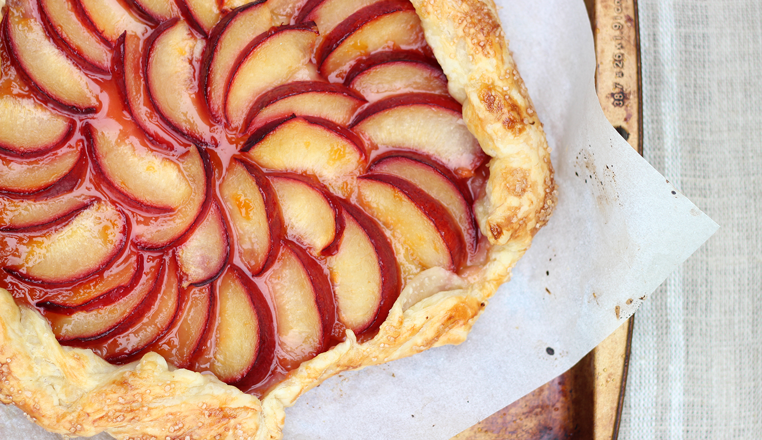 Apricot Honey Glazed Plum Galette