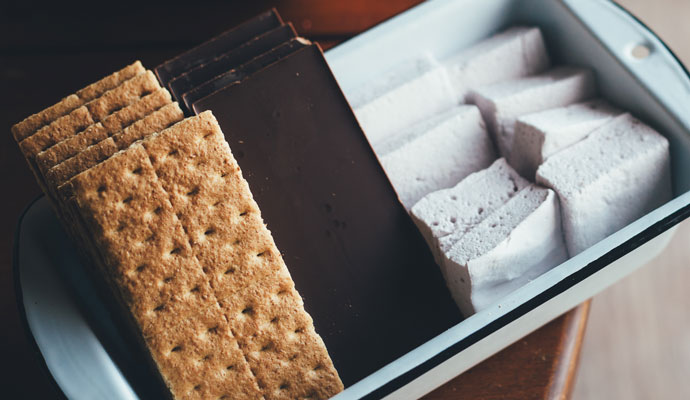Homemade marshmallows with chocolate