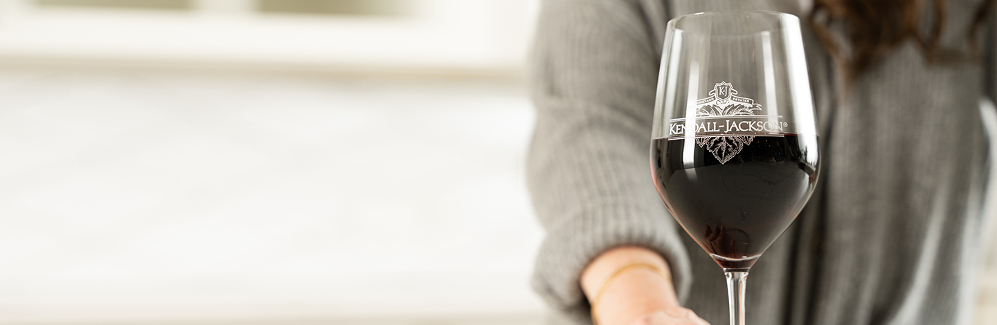 Red wine glass