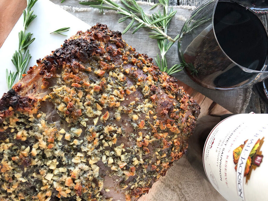 Prime rib with Kendall-Jackson Cabernet Sauvignon