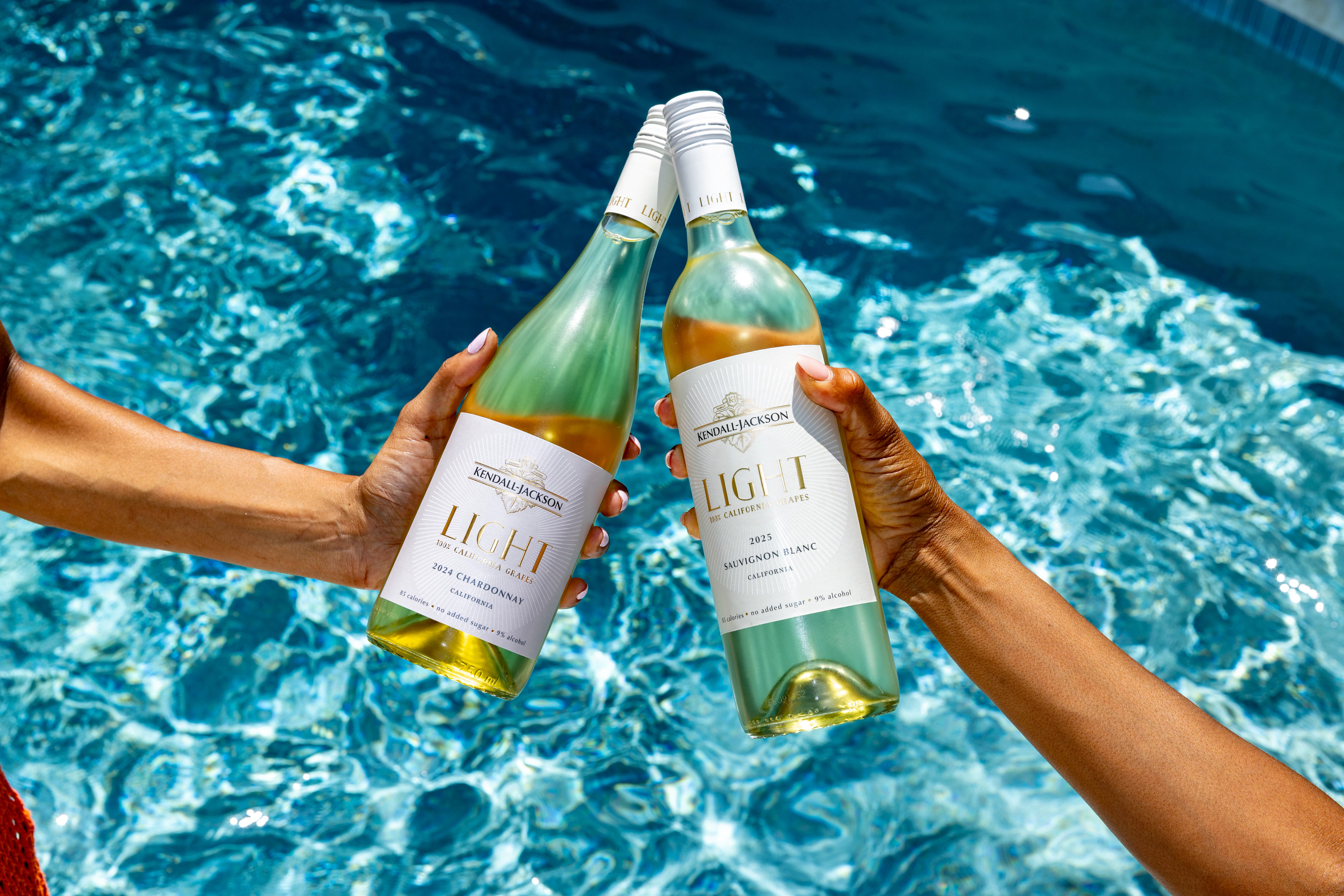 Kendall-Jackson Light Chardonnay and Sauvignon Blanc by the pool