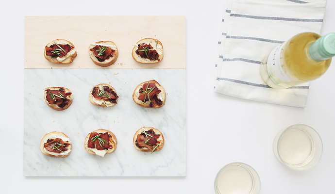 Bacon, Fig & Brie Crostini
