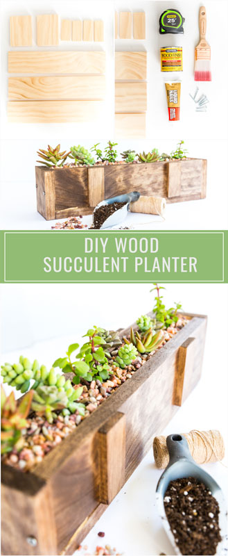 This easy-to-make DIY wood succulent planter is the perfect way to bring the outdoors in throughout these beautiful spring and summer months ahead.