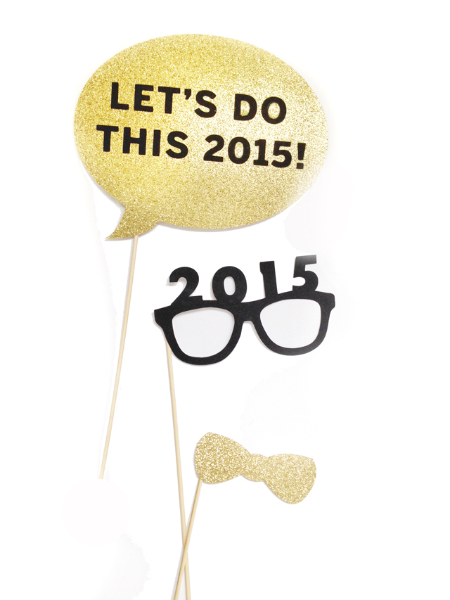 New Year's Eve Photo Booth Props #DIY #Printables