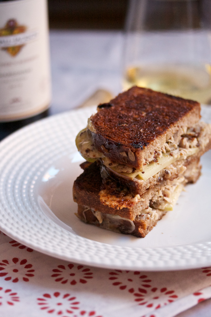 Honey Mustard Chicken and Apple Grilled Cheese