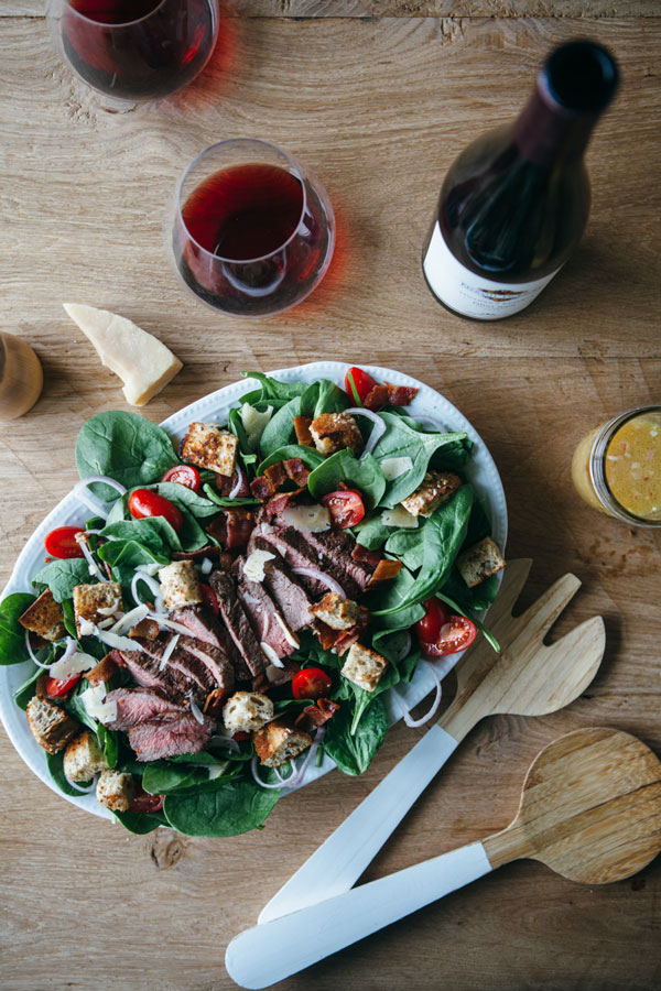 Steak Salad with Honey Dijon Dressing - a recipe that's perfect for summer grill parties.