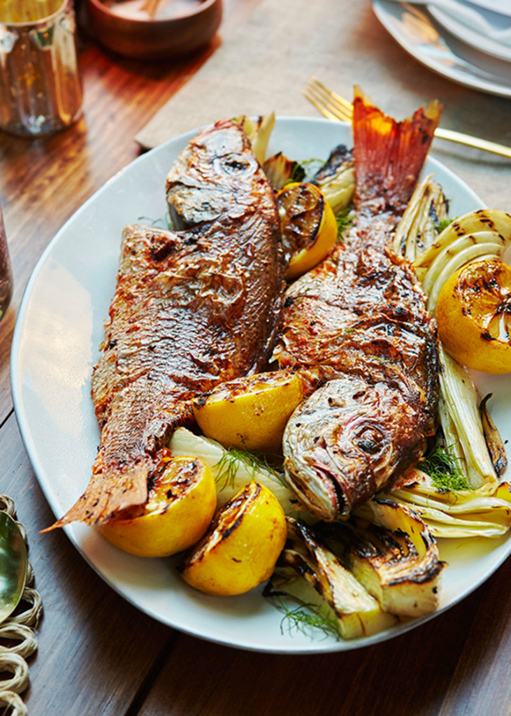 Spicy Grilled Fish with Lemons and Fennel